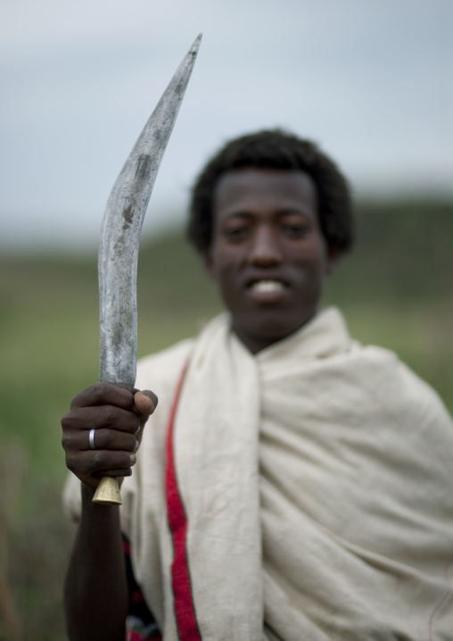Karrayyu Man Holding A Gile, Ethiopia