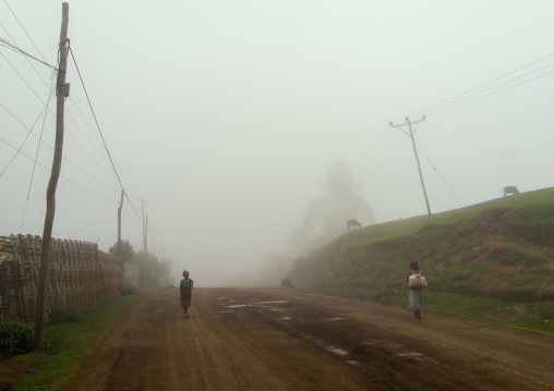 Foggy weather in the Dorze mountains, Gamo Gofa Zone, Gamole, Ethiopia