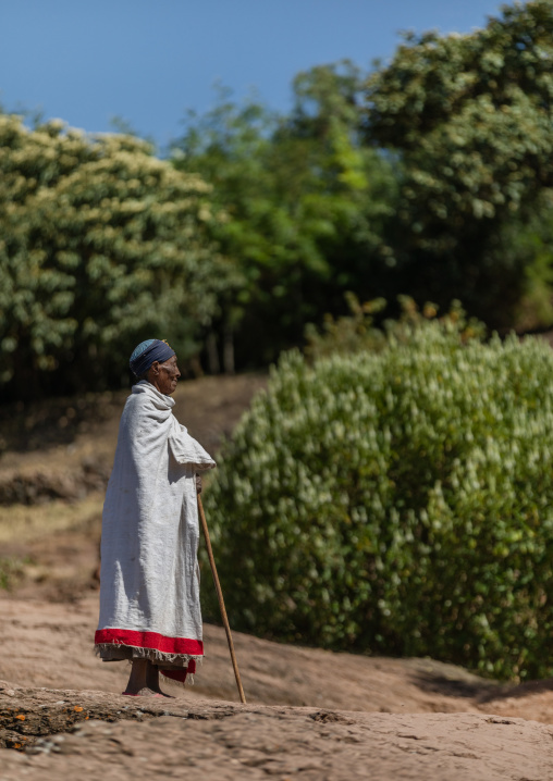 Ethiopian monk woman, Amhara Region, Lalibela, Ethiopia