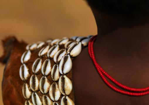 Shell and skin clothing detail of tsemay garment Ethiopia