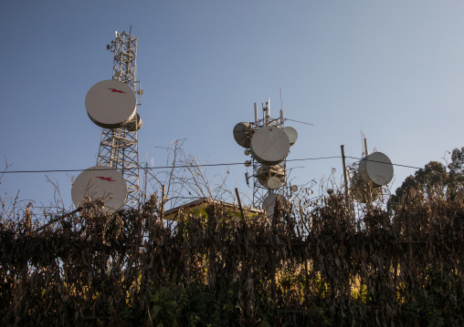 Communications Towers at the top of Entoto hill, Addis Ababa Region, Addis Ababa, Ethiopia
