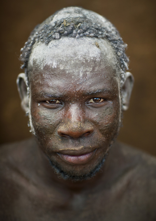 Bodi Tribe Man With Hair Decorated With Ashes, Hana Mursi, Omo Valley, Ethiopia