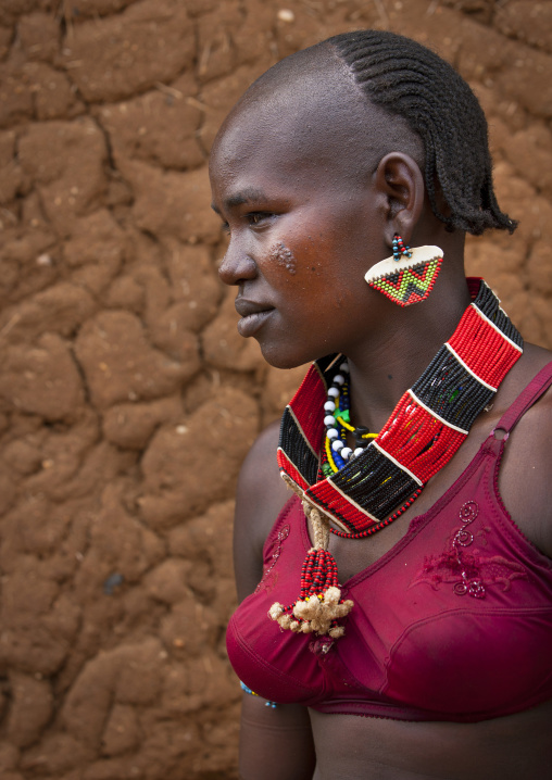 Hamar Tribe Girl With Colourful Necklaces, Turmi, Omo Valley, Ethiopia