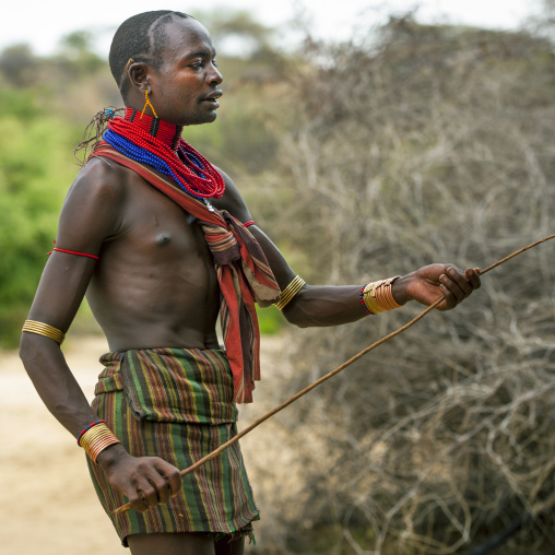 Whipping During Bull Jumping Ceremony, In Hamar Tribe, Turmi, Omo Valley, Ethiopia