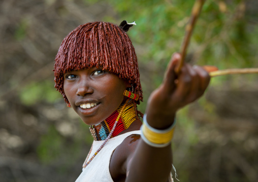 Hamer Tribe Woman During Bull Jumping Ceremony, Turmi, Omo Valley, Ethiopia