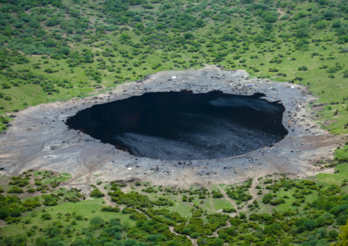 Aerial View Of El Sod Volcano Crater, Yabello, Omo Valley, Ethiopia
