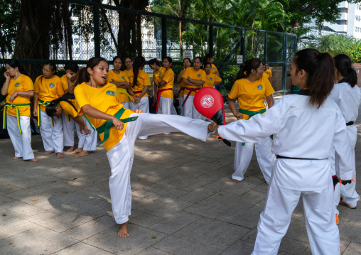 Karate training for philipino maids, Special Administrative Region of the People's Republic of China , Hong Kong, China