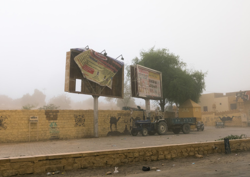 Sand storm in the city, Rajasthan, Jaisalmer, India