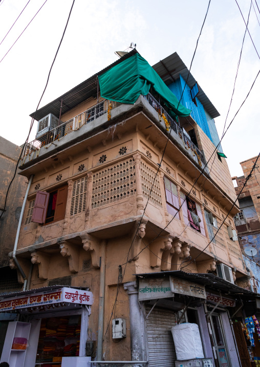 Historic house in the old city, Rajasthan, Jodhpur, India