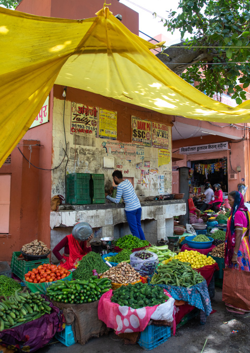 Vegetables and fruits market, Rajasthan, Jaipur, India