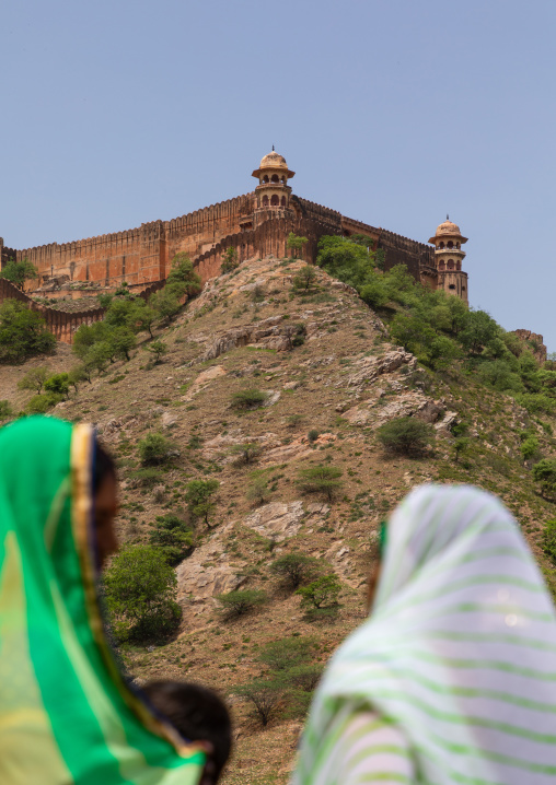 Jaigarh fort as seen from the Amer fort, Rajasthan, Amer, India