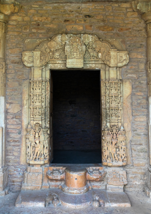 Temple entrance in rana kumbh palace at Chittorgarh fort, Rajasthan, Chittorgarh, India