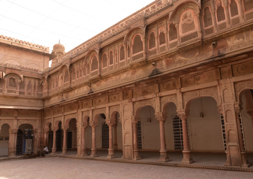 Junagarh fort courtyard, Rajasthan, Bikaner, India