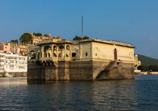 Historic building alongside lake Pichola, Rajasthan, Udaipur, India