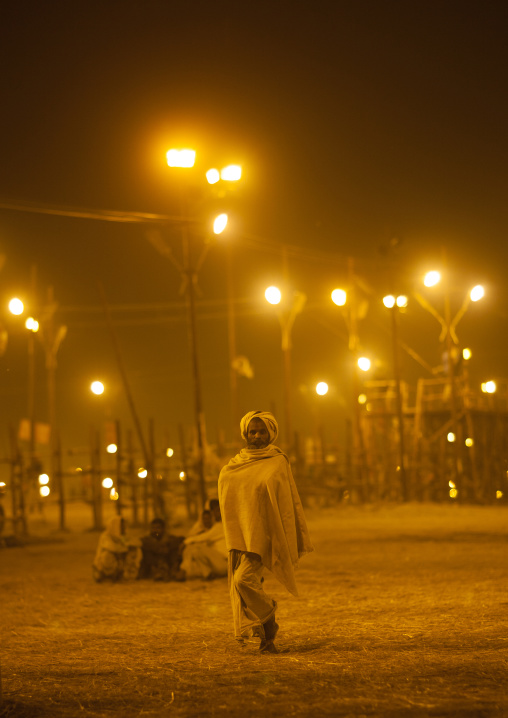 Man In The Night, Maha Kumbh Mela, Allahabad, India