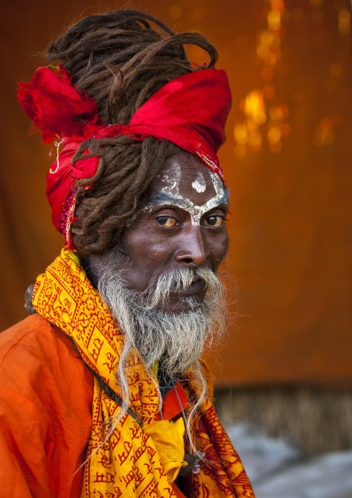 Naga Sadhu In Juna Akhara, Maha Kumbh Mela, Allahabad, India