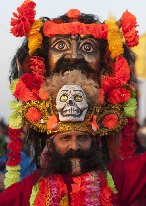 Man With A Giant Headwear, Maha Kumbh Mela, Allahabad, India