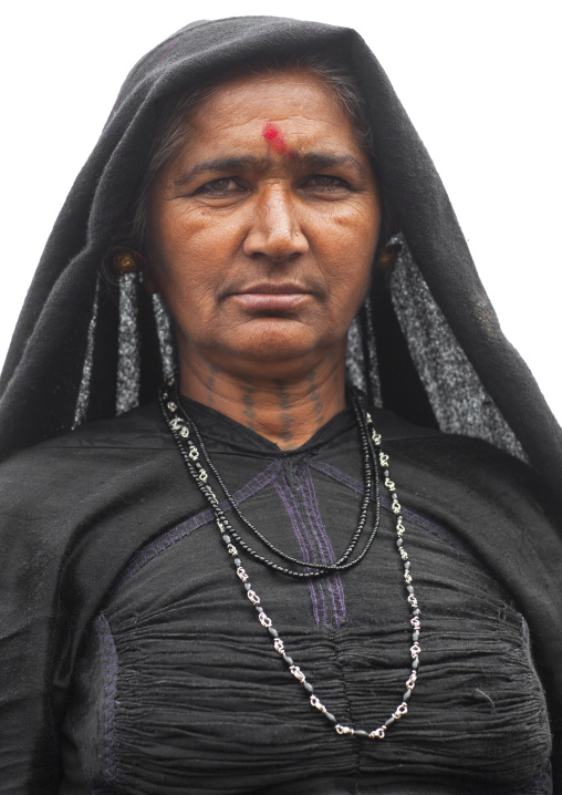 Rabari Tribe Woman In Maha Kumbh Mela, Allahabad, India
