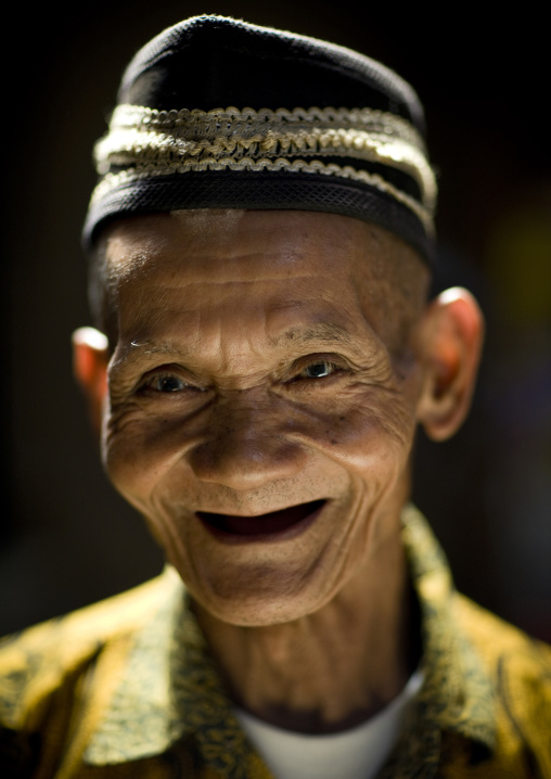 Old man in java island indonesia