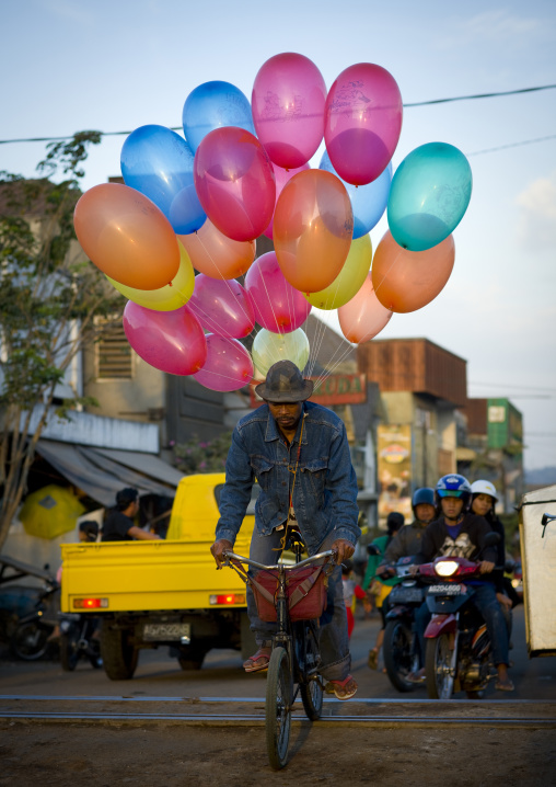 Balloons seller, Java island indonesia