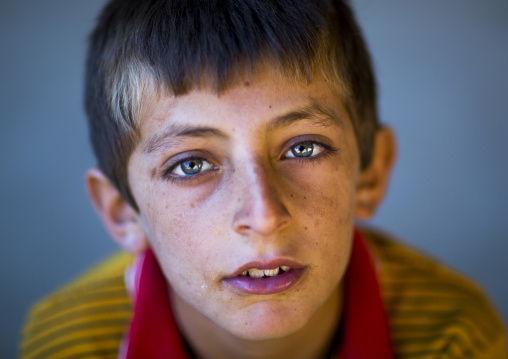 Kurdish Boy With Blue Eyes, Palangan, Iran