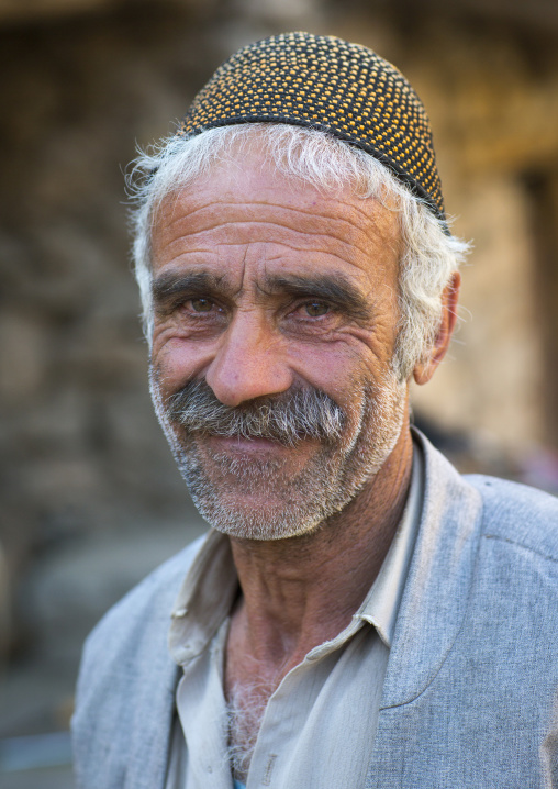 Kurdish Man With Traditional Hat, Palangan, Iran