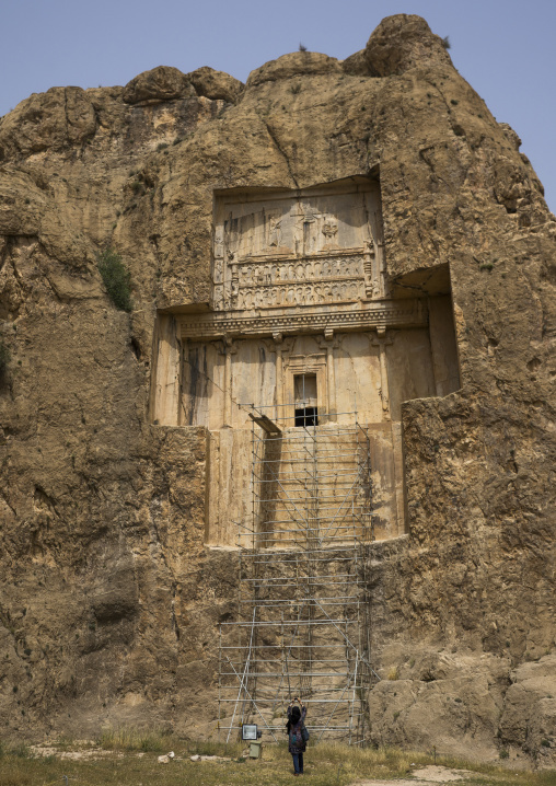 Achaemenian royal tombs in naqsh-e rustam necropolis, Fars province, Shiraz, Iran