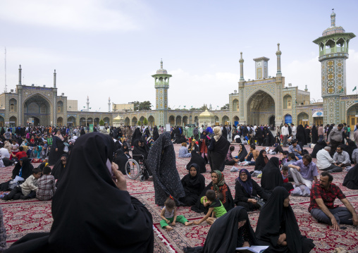 Pilgrims at the shrine of fatima al-masumeh, Qom province, Qom, Iran
