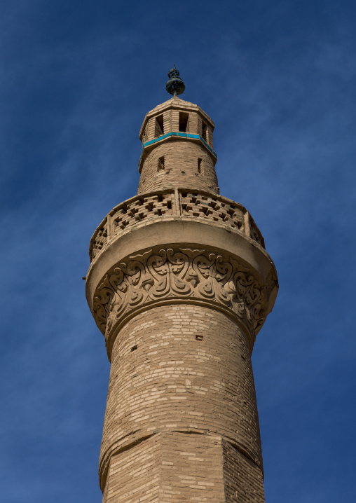 Jameh Mosque minaret, Isfahan Province, Nain, Iran