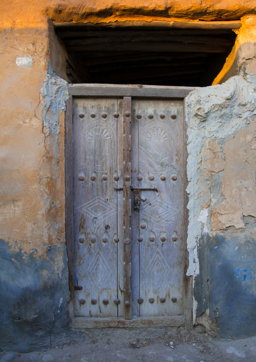 old wooden door, Qeshm Island, Laft, Iran