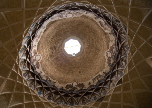 ceiling with its intricate and elaborate patterns in ganjali bazaar, Central County, Kerman, Iran