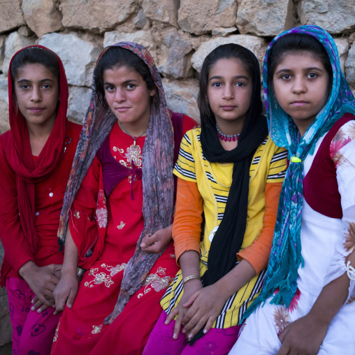 Teenagers From The Old Kurdish Village Of Palangan, Iran
