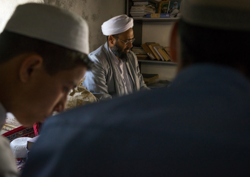 An Imam Teaching The Koran To Shiite Muslim Students In A Coranic School, Golestan Province, Karim Ishan, Iran
