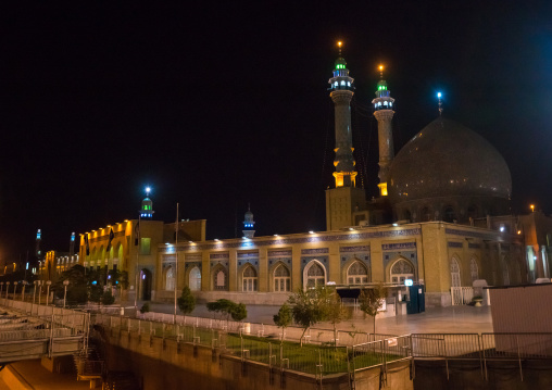 Fatima Al-masumeh Shrine At Night, Central County, Qom, Iran
