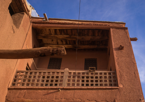 Ancient Building With Balcony In Zoroastrian Village, Isfahan Province, Abyaneh, Iran