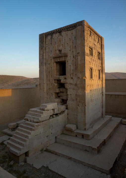 The Tower Knows As The Ka'bah Of Zoroaster In Naqsh-e Rustam Necropolis, Fars Province, Shiraz, Iran