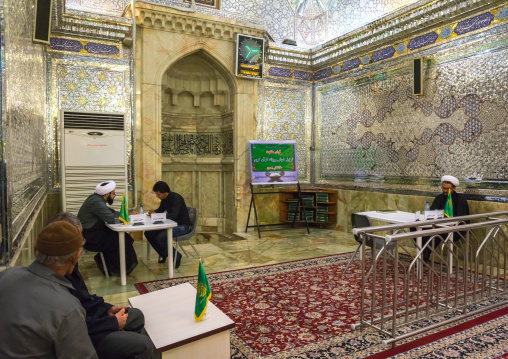 Mullahs Who Answer To Visitors Questions In The Shah-e-cheragh Mausoleum, Fars Province, Shiraz, Iran