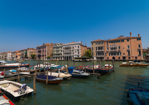 Boats in the grand canal, Veneto Region, Venice, Italy