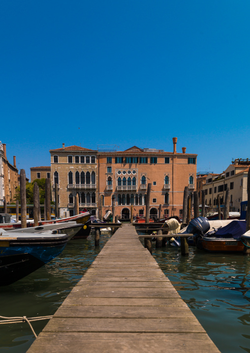 Pontoon on the canal, Veneto Region, Venice, Italy