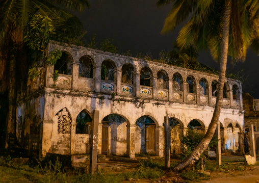 Old french abandonned colonial building maison Edouard Aka, Sud-Comoé, Grand-Bassam, Ivory Coast