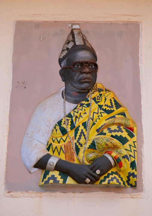 Portrait of the king Nanan Boa Kouassi in the Agni-indenie royal court, Comoé, Abengourou, Ivory Coast