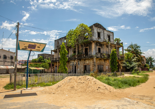 Old french colonial building formerly hotel de France in the UNESCO world heritage area, Sud-Comoé, Grand-Bassam, Ivory Coast