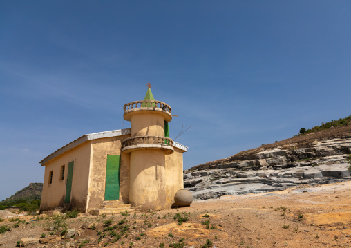 Small mosque near a granite quarry, Savanes district, Shienlow, Ivory Coast