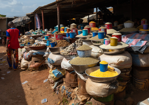 Grains market under the sun, Poro region, Korhogo, Ivory Coast