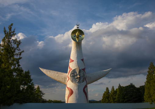 Tower of the sun is a building created by Taro Okamoto, Kansai region, Osaka, Japan