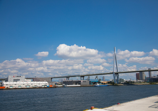 Bridge over the port , Kansai region, Osaka, Japan