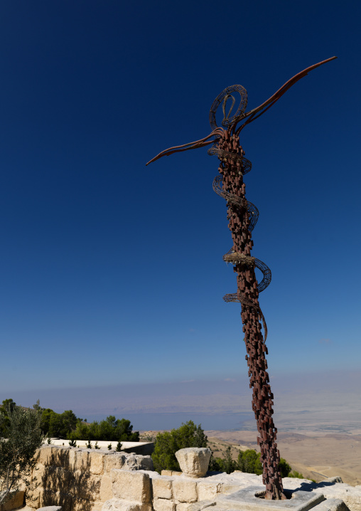 The Serpent And Cross Monument On The Summit Of Mount Nebo, Madaba, Jordan