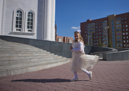 Girl At A Wedding In A Russian Orthodox Church, Astana, Kazakhstan