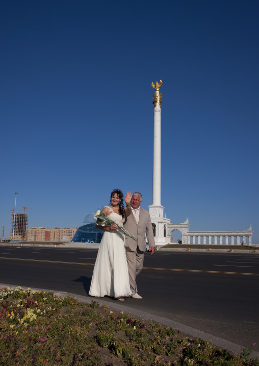 Wedding On Kazakh Eli Square, Astana, Kazakhstan