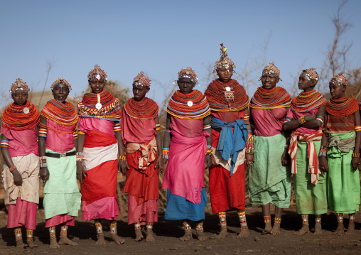 Group of Rendille tribe women, Marsabit County, Marsabit, Kenya